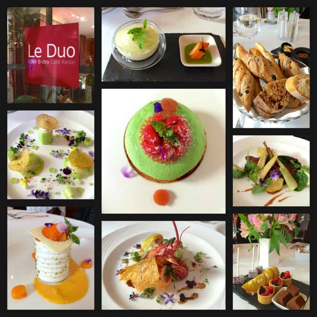 Dishes at Le Duo Restaurant in Geneva