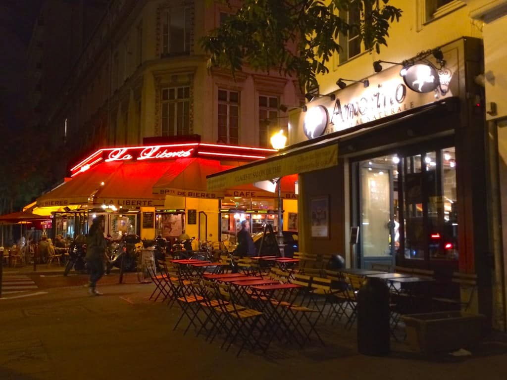 Cafes in Montparnasse at Night