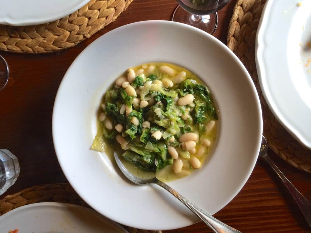 Escarole and Beans at Il Contadino a type of cucina povera