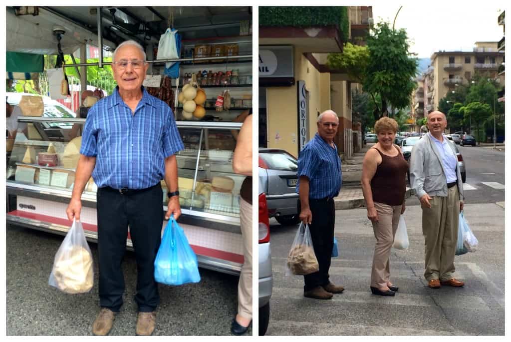 Shopping at the market in Cassino, Italy
