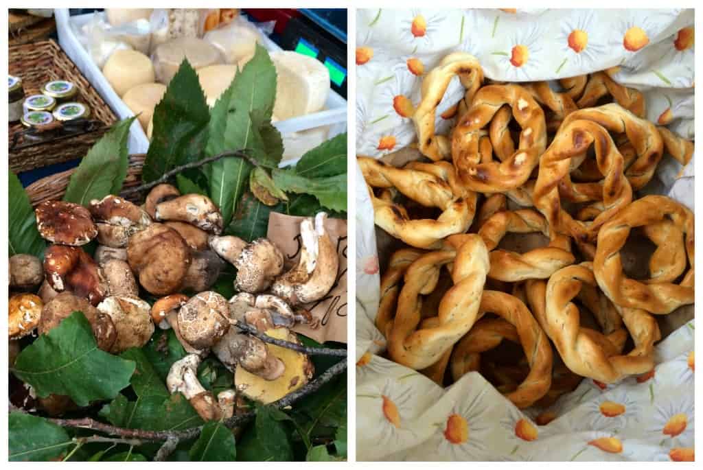 Mushrooms and Ciambelle cucina povera