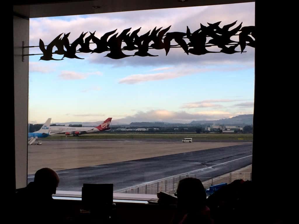 window at the Glasgow airport