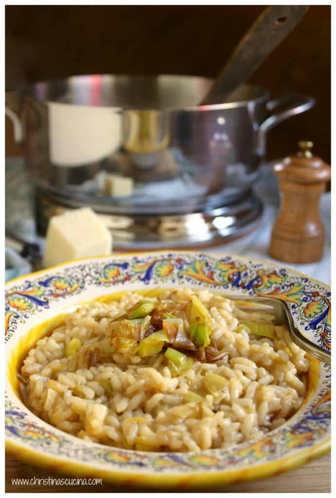 Lagostina Risotto pot with Caramelized Leek and Pecorino Cheese by Christina's Cucina