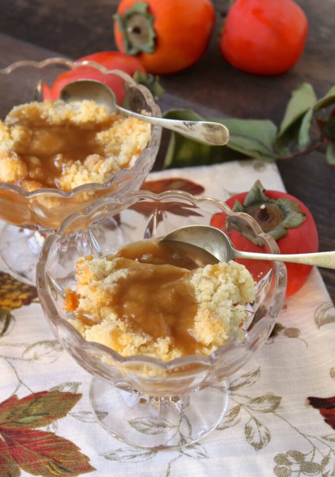 Persimmon Apple Crumble Dessert