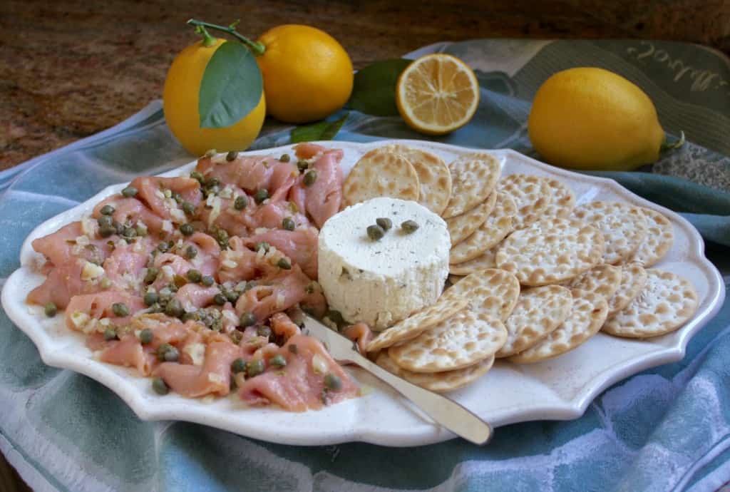 smoked salmon with goat cheese appetizers