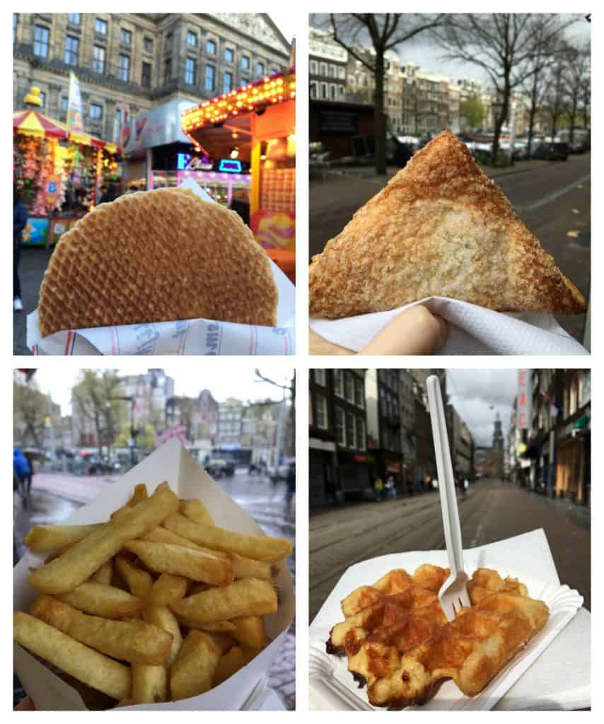 Stedelijk Museum and visiting amsterdam over king's day with street food, street food, Dutch