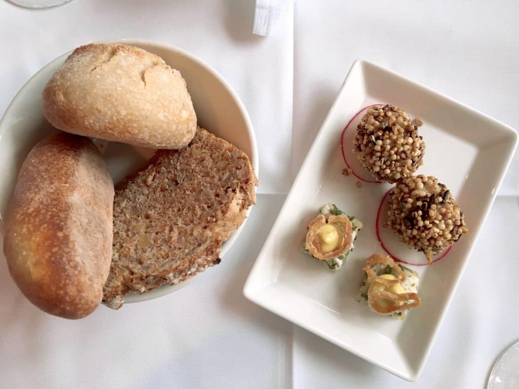 Restaurant Anna amuse bouche and bread