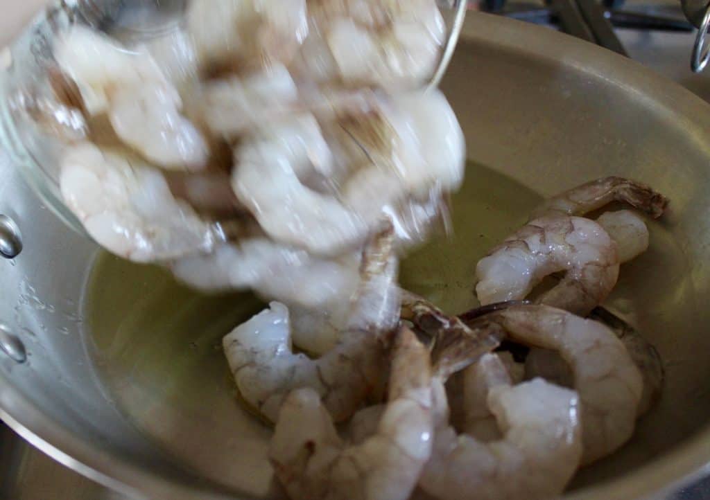 making Lemon-Scented Shrimp