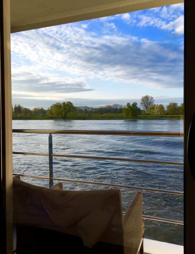 View from our balcony on the Amacerto on the Enchanting Rhine River cruise