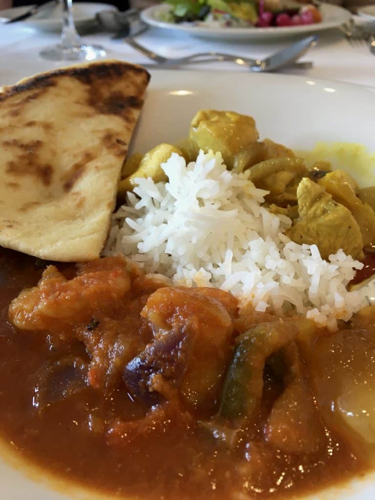 Delightful Indian meal onboard the AmaCerto