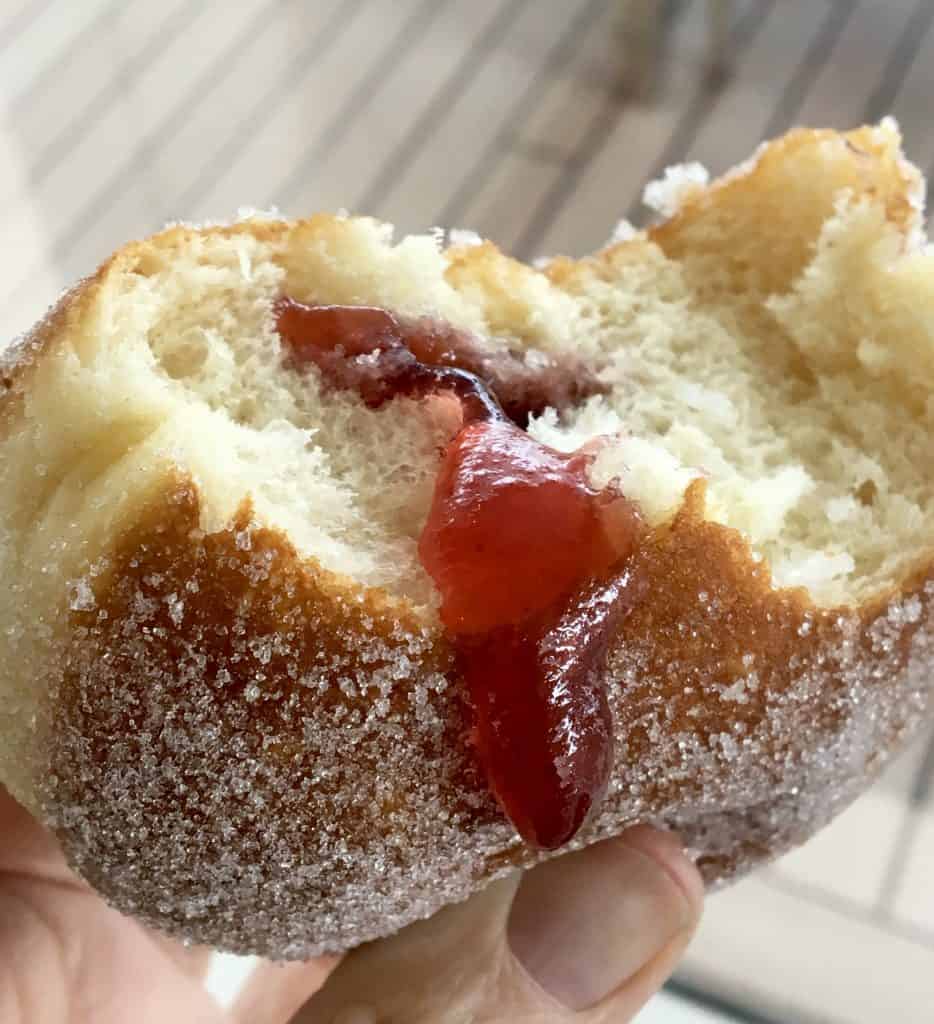 Berliner: a German jelly filled yeast doughnut