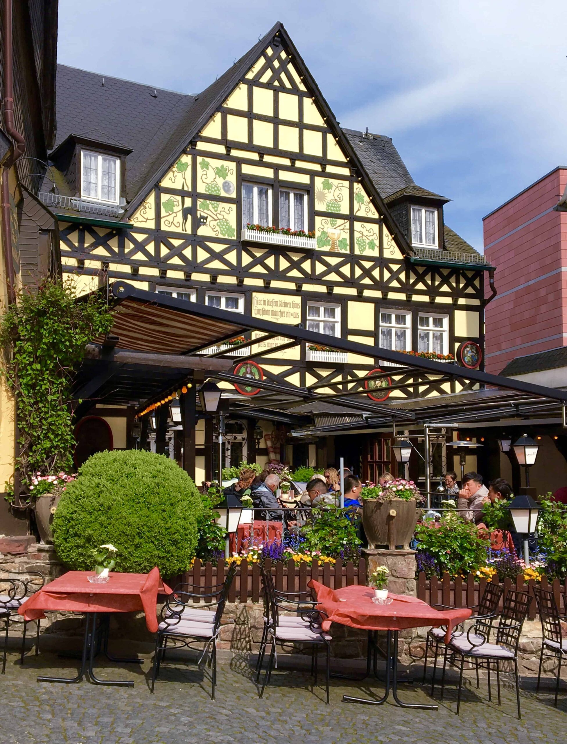 Pretty town of Rüdesheim in Germany.