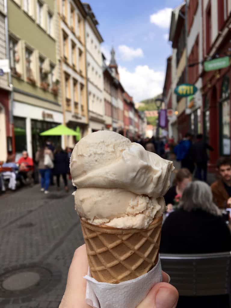 Ice cream on Main Street in Heidelberg