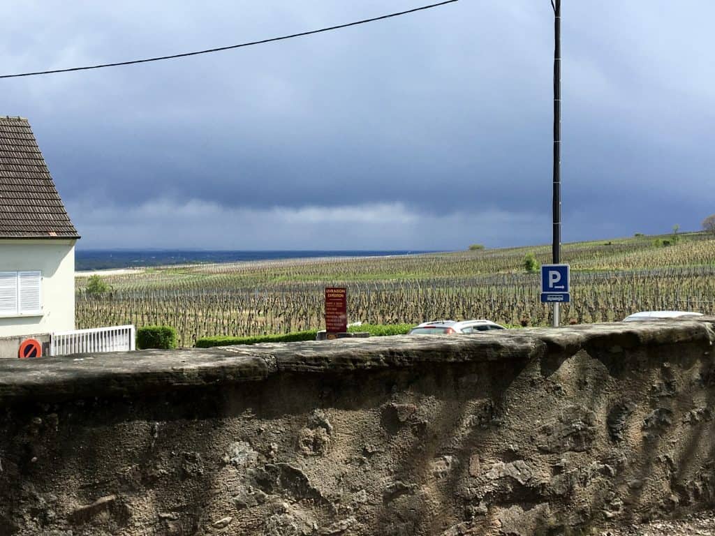 Cloudy skies in Alsace.