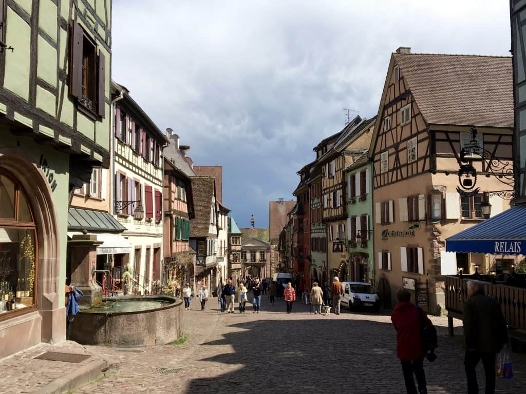 Lovely village of Riquewihr, France.