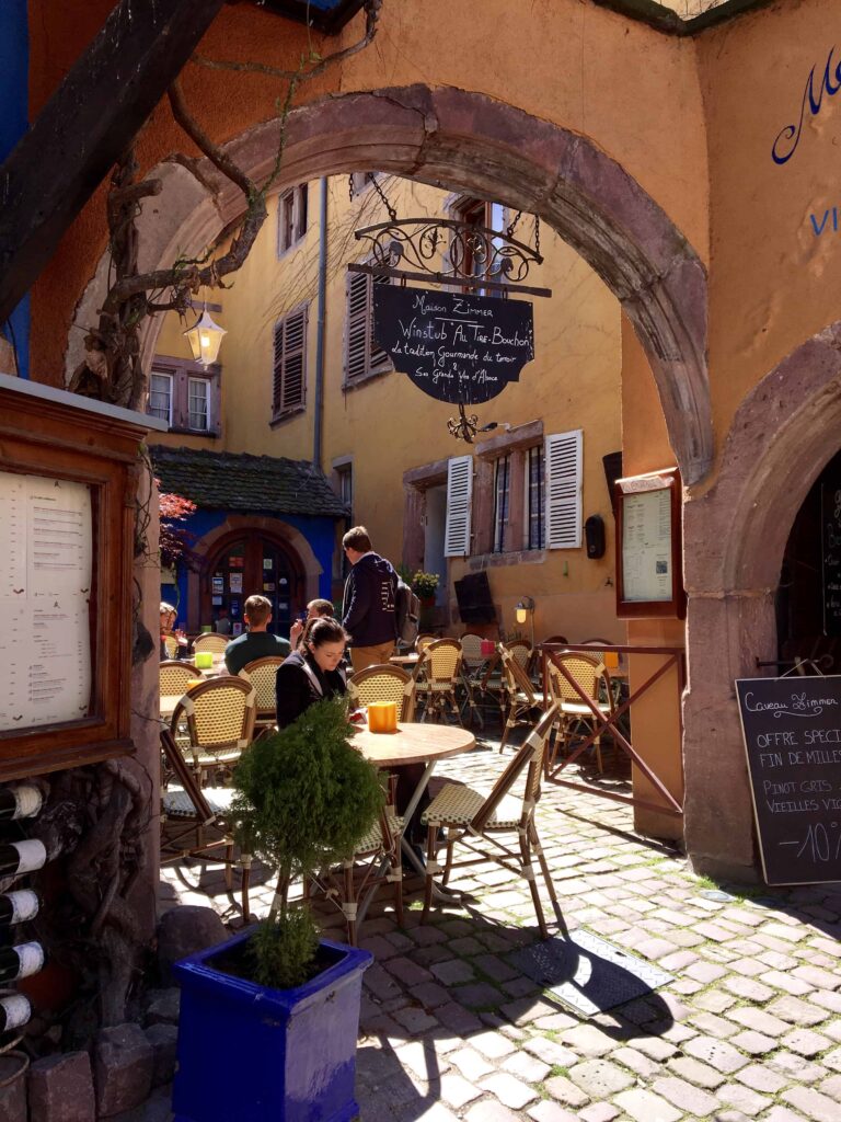 Lovely village of Riquewihr, France.