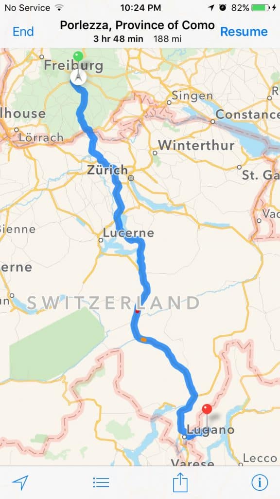Driving from Germany to Italy