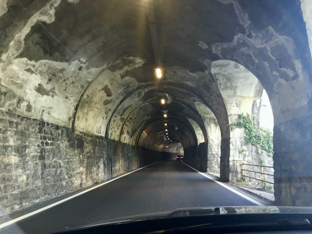 Tunnel driving from Switzerland to the Italian Lakes