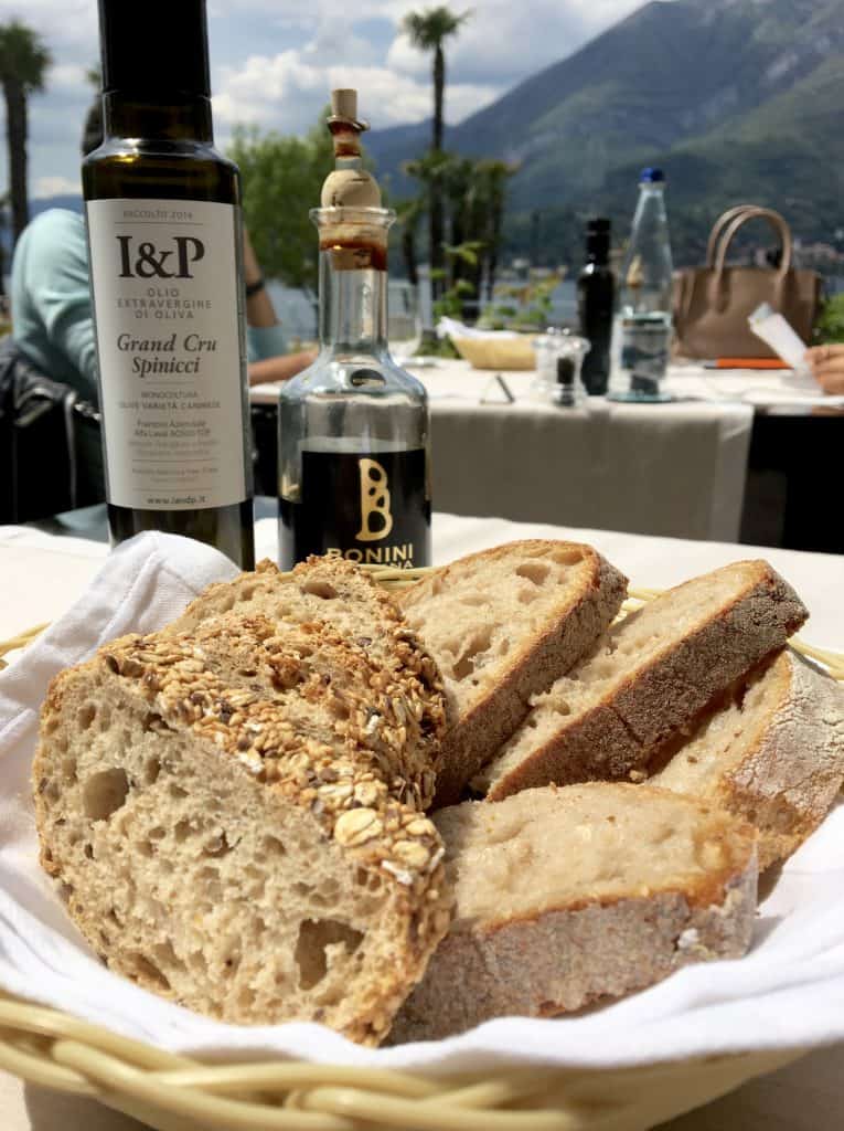 Bread at lunch at the Grand Hotel Villa Serbelloni
