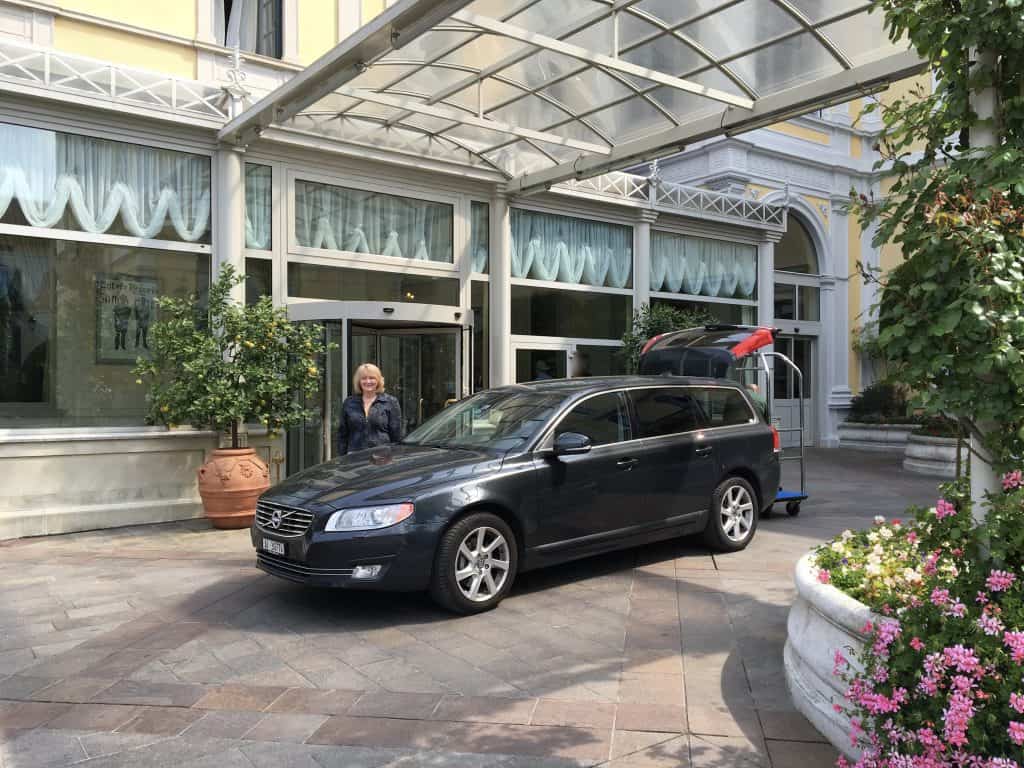 Our rental car at the Grand Hotel Villa Serbelloni