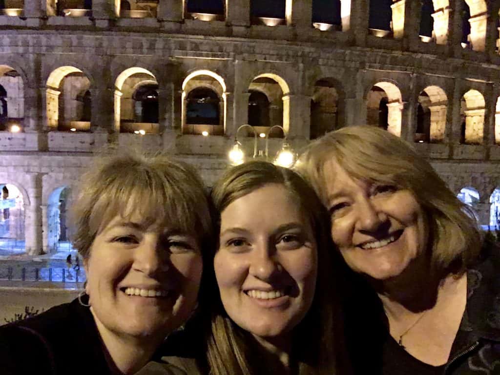 Family selfie at the Colosseum