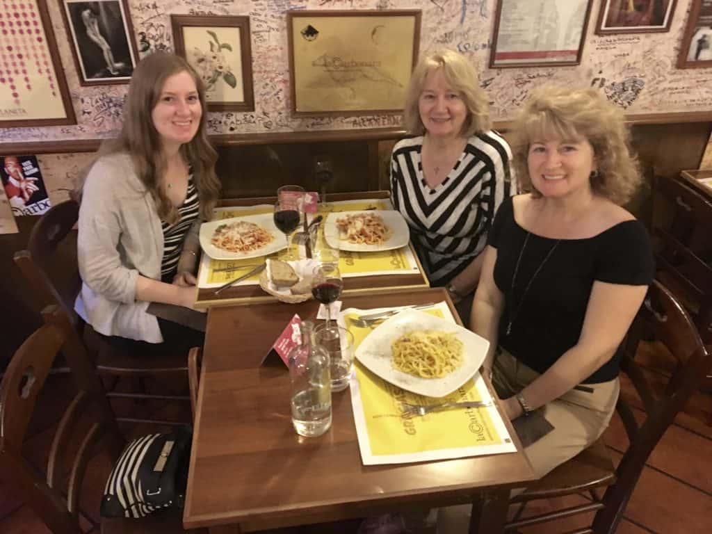 La Carbonara Ristorante on a trip to Rome