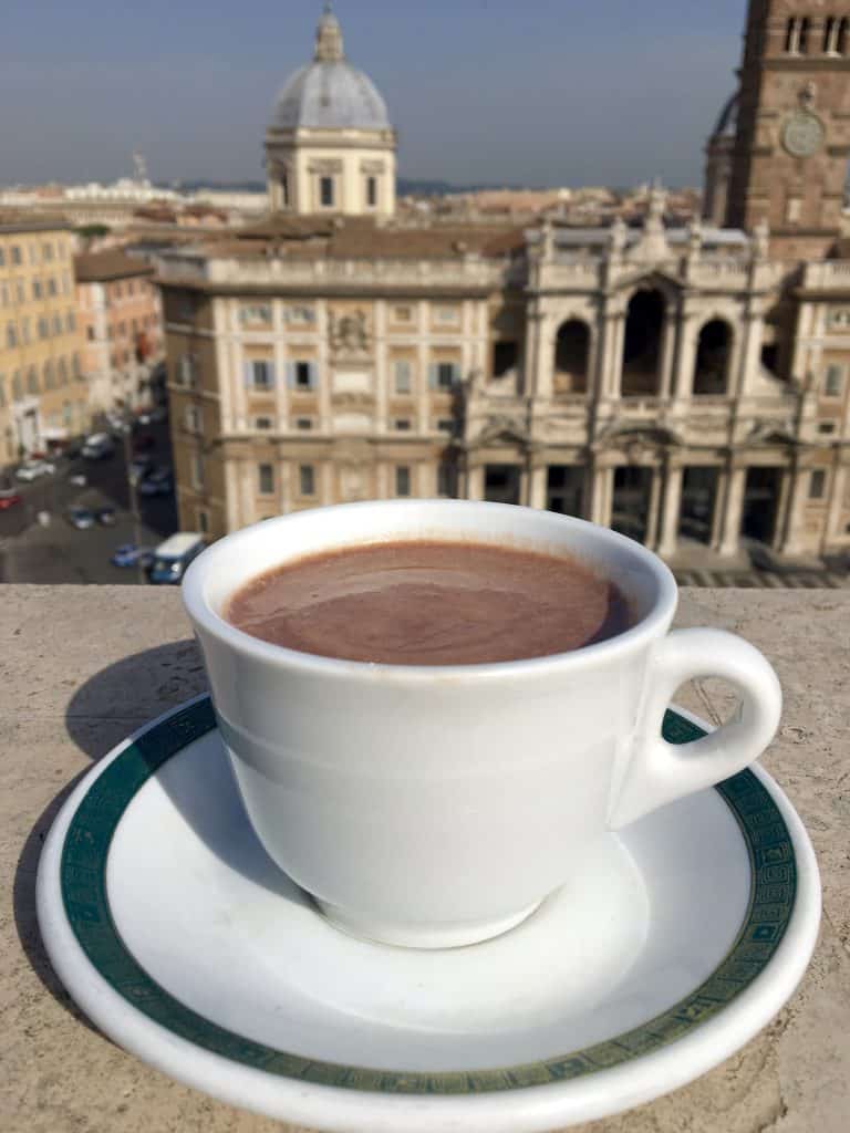 Hot chocolate in Rome.