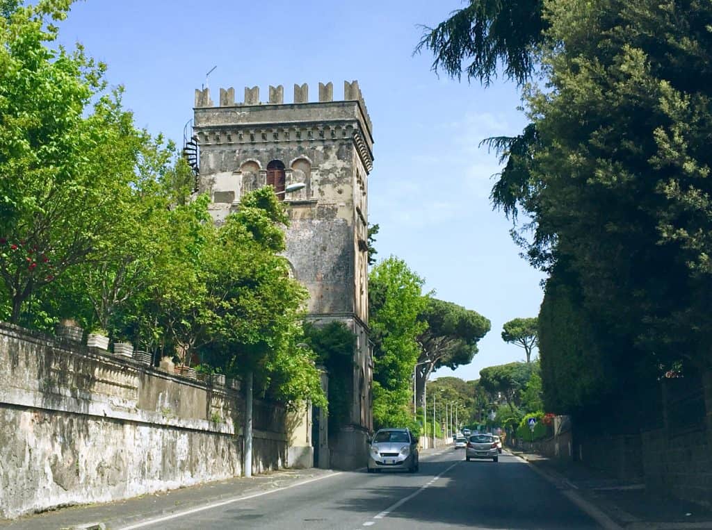 Driving in the outskirts of Rome