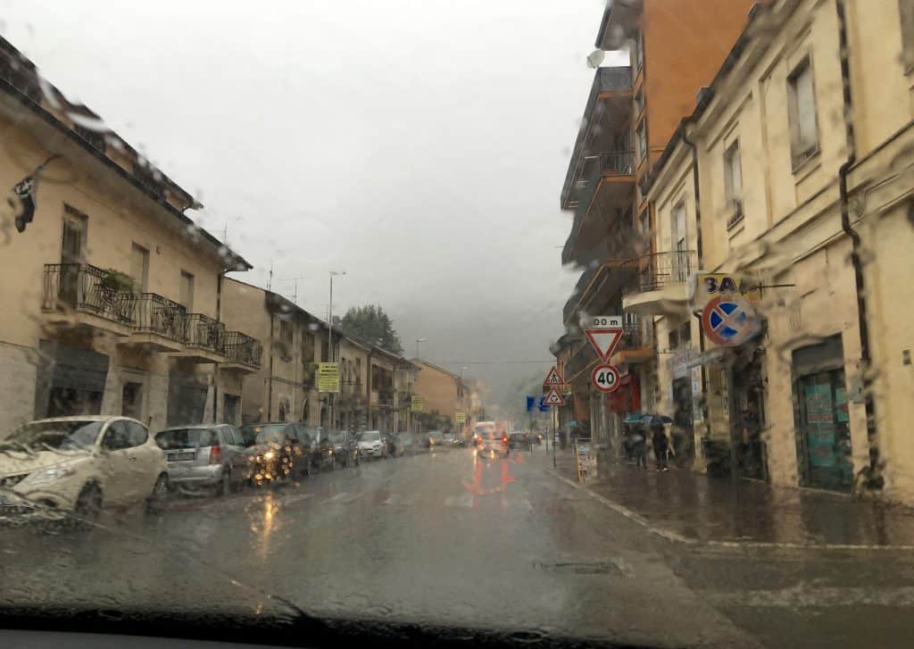 Rainy day in Sora, Italy