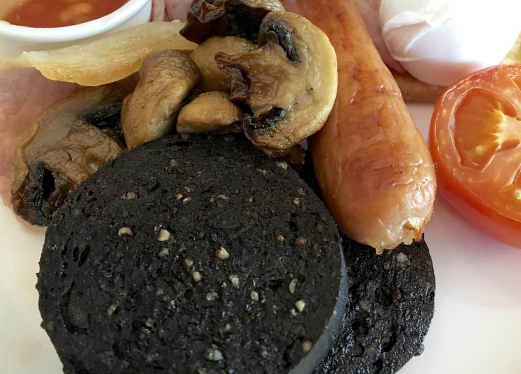 Black pudding with breakfast!