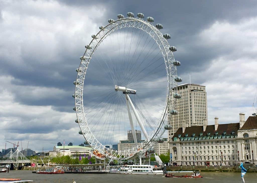 The Coca Cola London Eye from across the River Thames