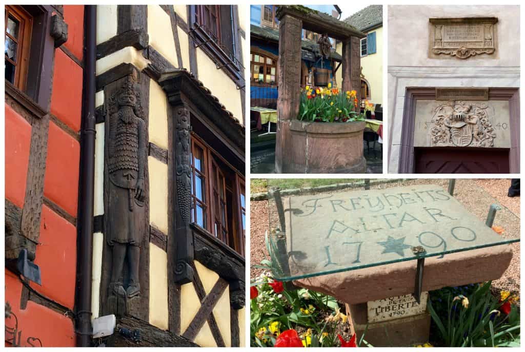 Sights of Riquewihr, France.