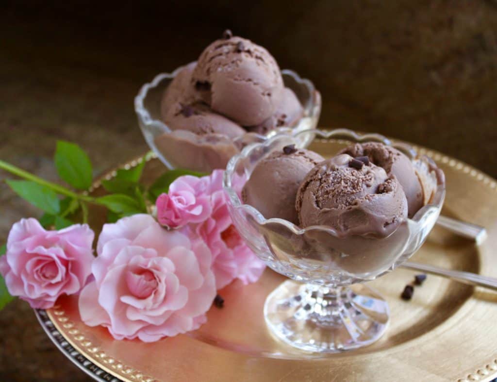 Best ever dark chocolate custard ice cream!