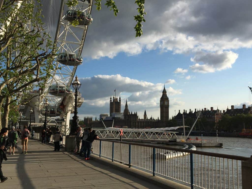 Sunset view from London Eye