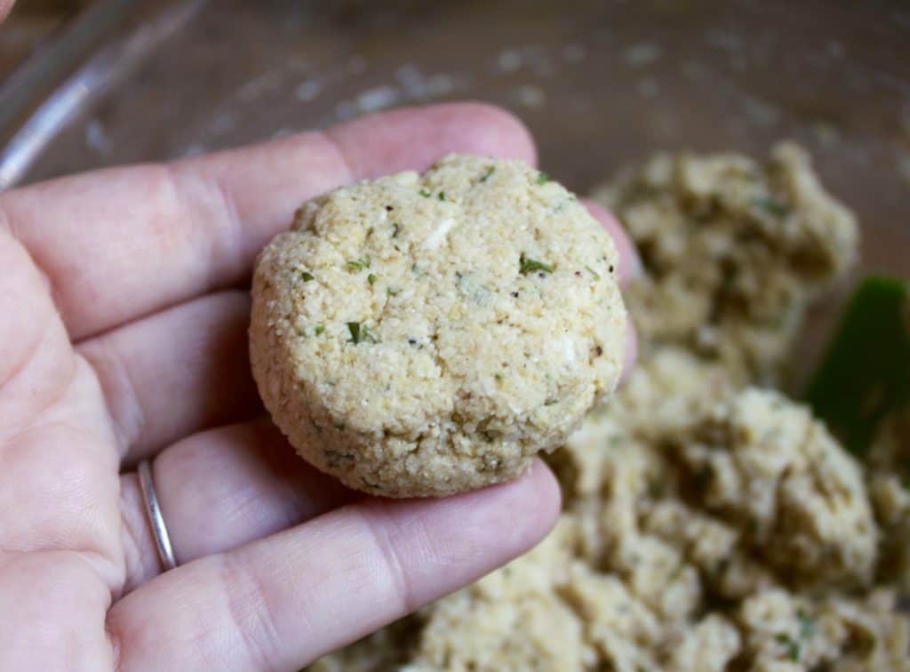 making homemade DIY gluten free falafel mix