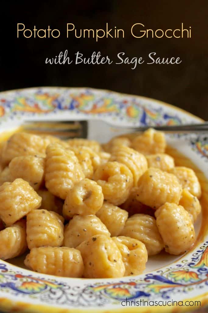 Pumpkin Gnocchi with Butter Sage Sauce with text