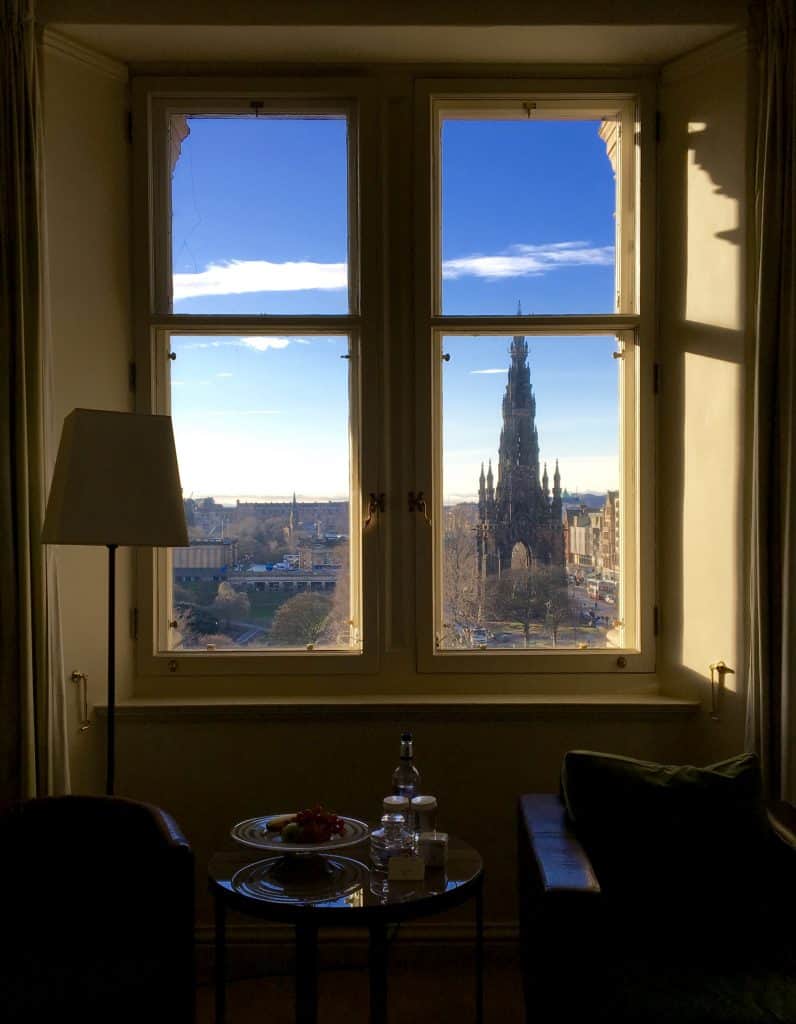 Morning view from The Balmoral, Edinburgh