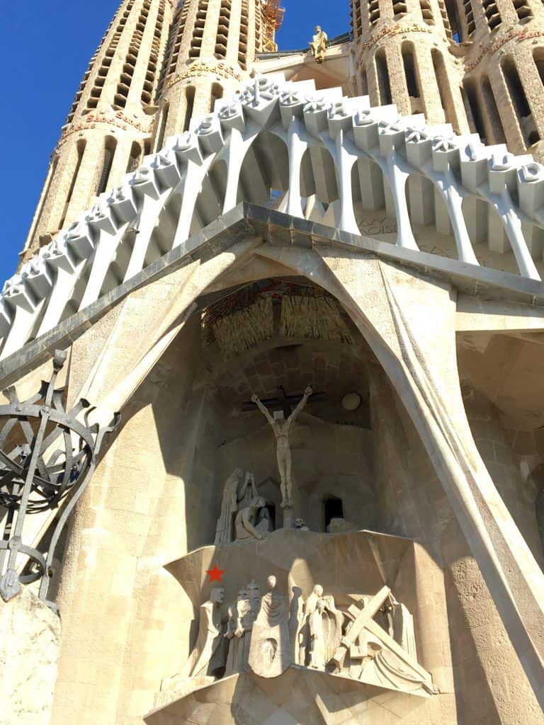 Gaudi's image on the Sagrada Familia