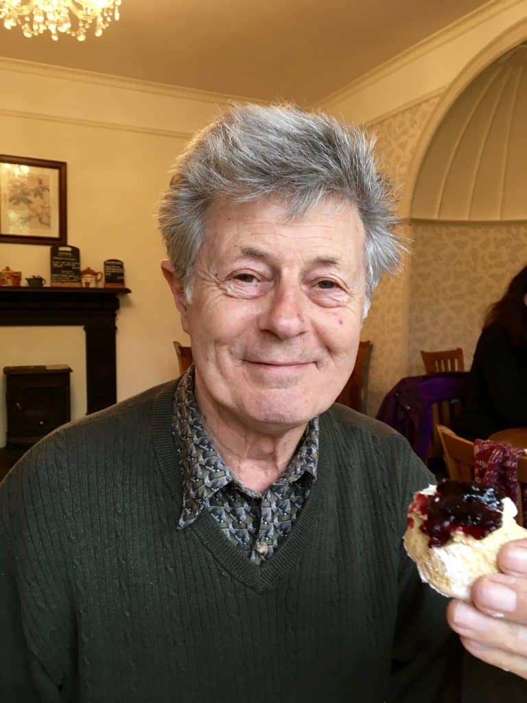 My dad's first afternoon tea at 81!