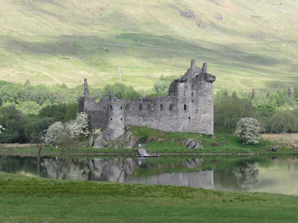Kilchurn Castle driving a 500 mile castle tour of scotland