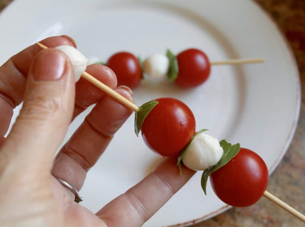 Caprese Skewers made the authentic way
