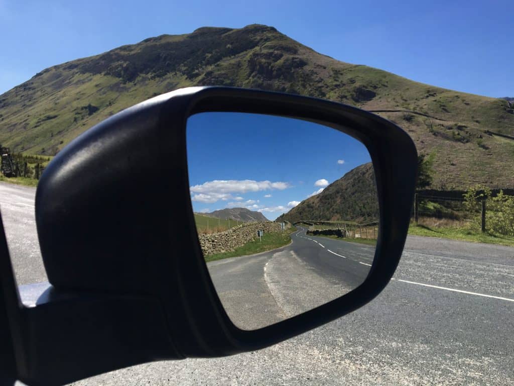 Twisty road in the UK driving a 500 mile castle tour of scotland