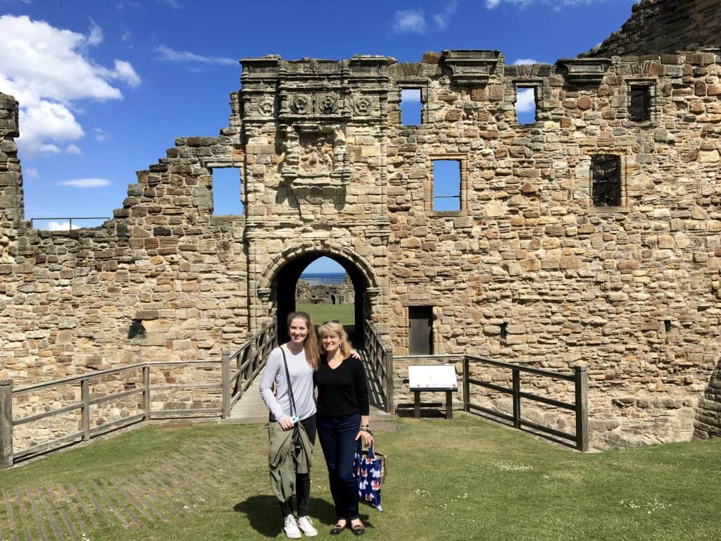 St Andrews Castle on a castle tour of Scotland