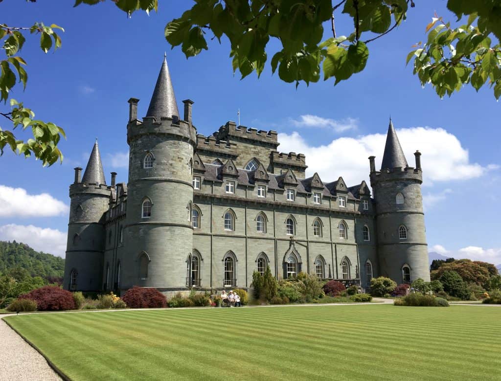 Inveraray Castle on a castle tour of Scotland