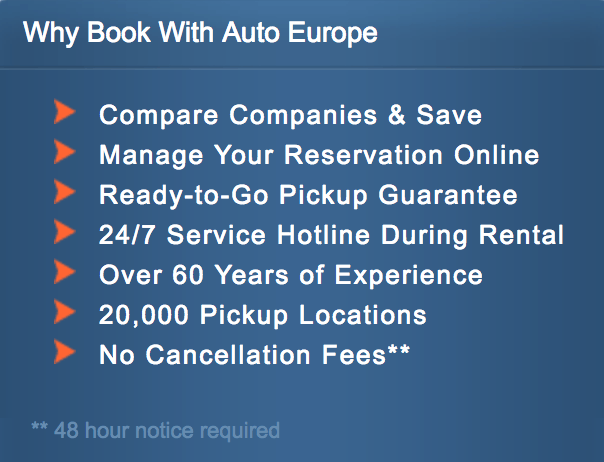 Why you should book with Auto Europe