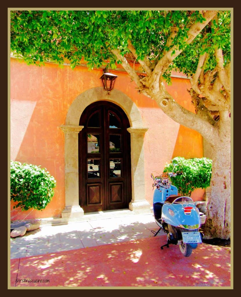 Scooter by a door in Loreto, Mexico Villa del Palmar at the Islands of Loreto