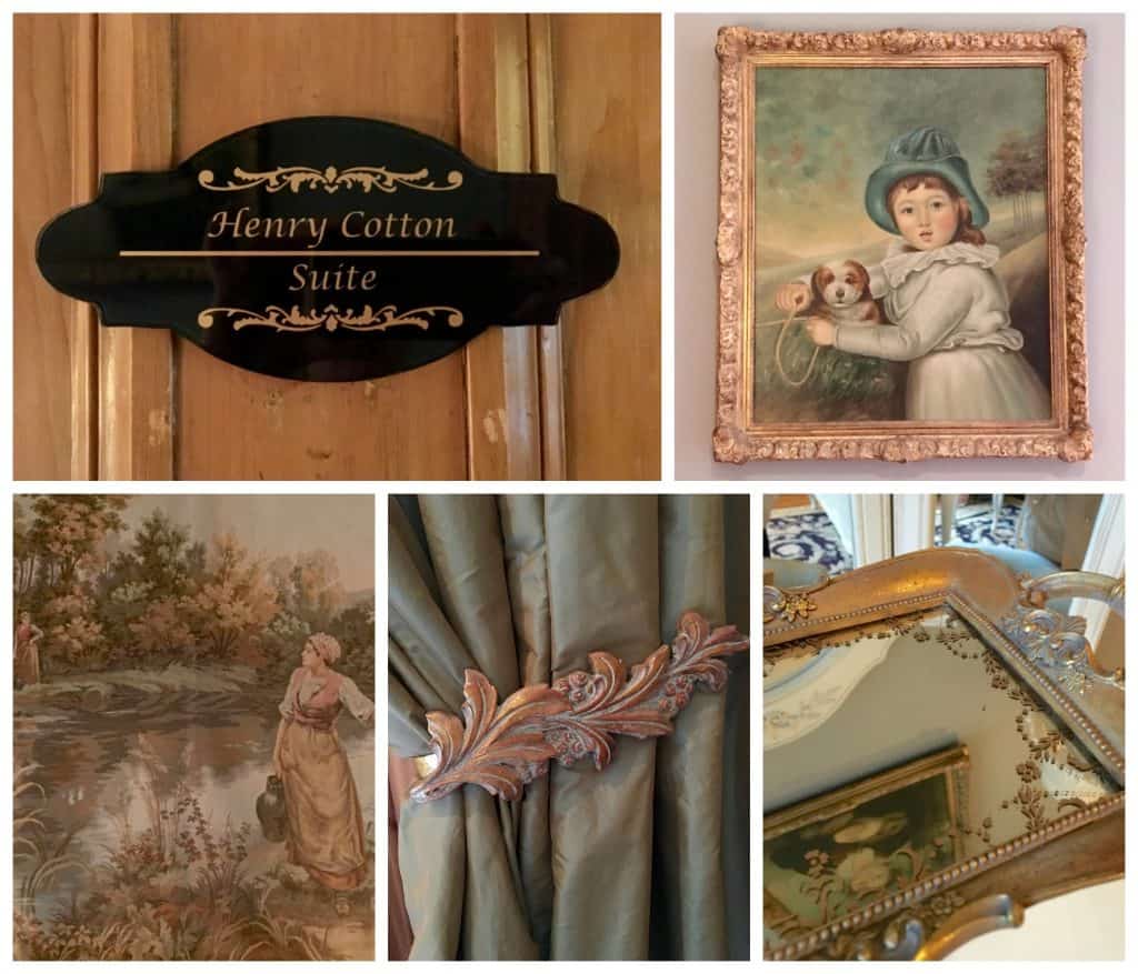 details of the Henry Cotton Suite, Eden Mansion
