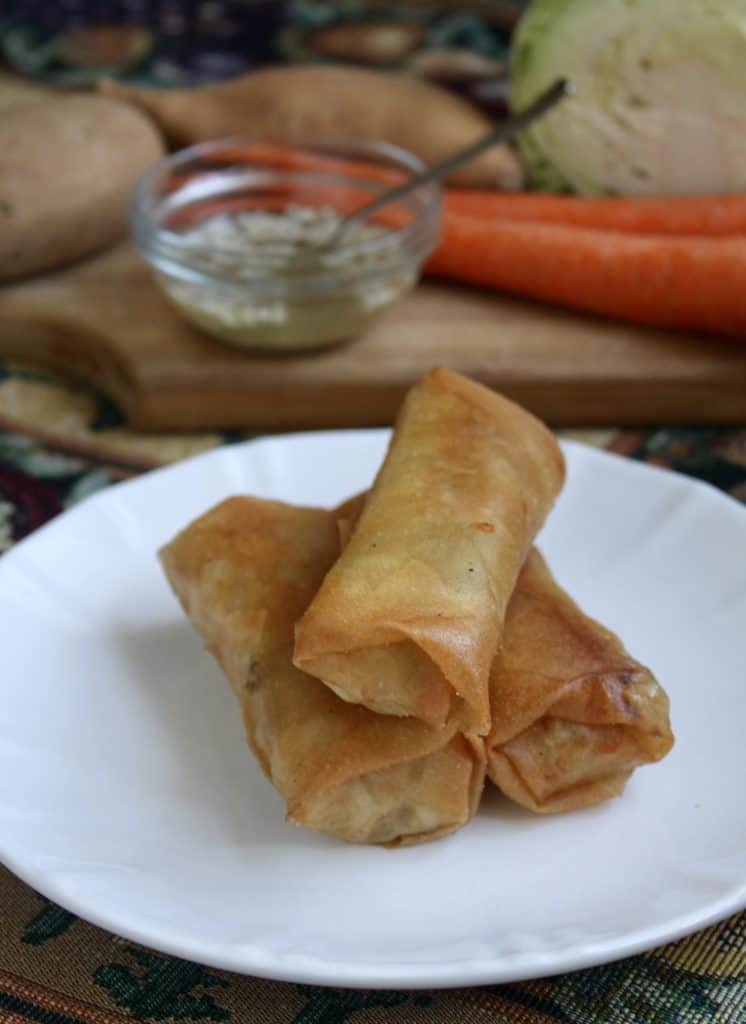 Lumpia on a plate