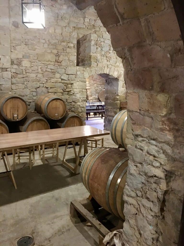 Oller Del Mas barrels of wine