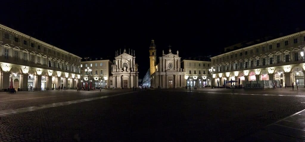 Piazza san carlo night churches italy turin 